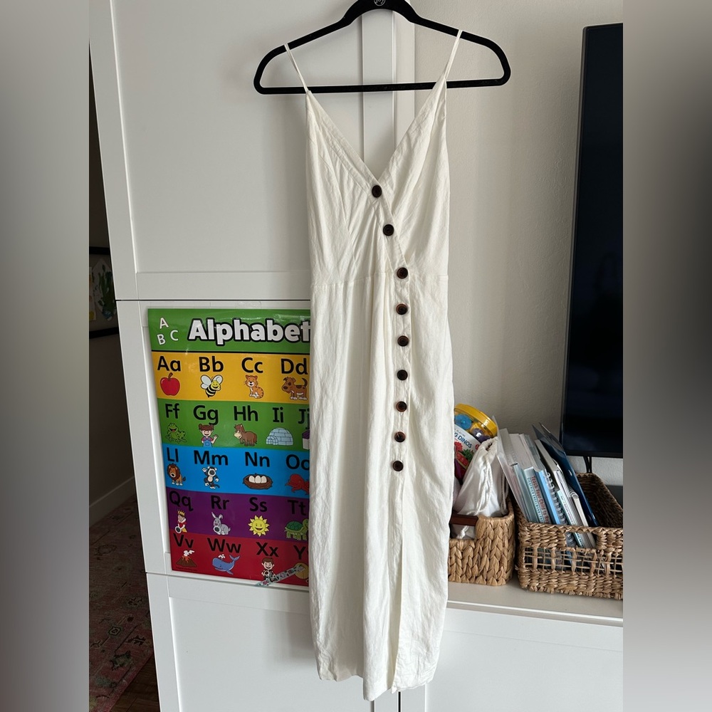 Urban Outfitters Amber Button down Dress white
